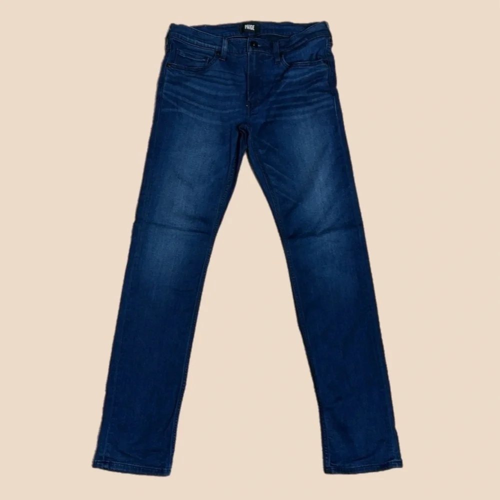 PAIGE Men’s Transcend Lennox Soft Slim Jeans Dark Blue Sz 31